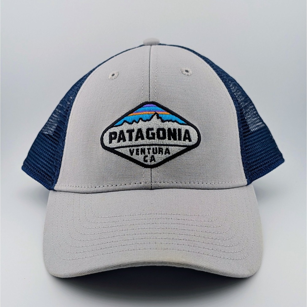 Patagonia P-6 Logo Trucker Hat Navy Blue Mesh Back Adjustable Fitzroy Ventura
